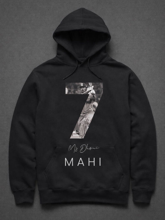 MS Dhoni “MAHI” Black Hoodie