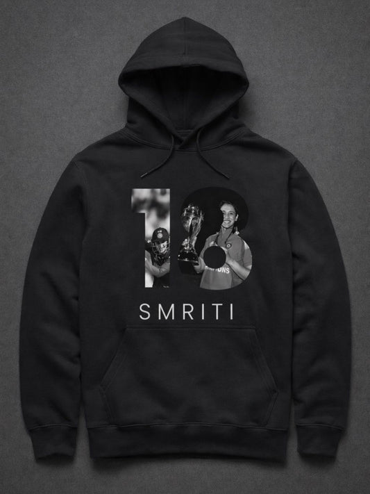 Smriti “18” Black Hoodie