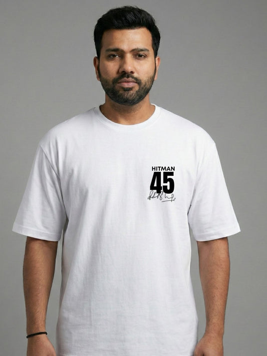 Hitman 45 – Premium White Oversized T-Shirt