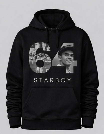 Yashasvi Jaiswal “64 – Starboy” Black Hoodie